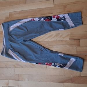 💮Avia💮 girls athletic leggings, size large, grey, pink